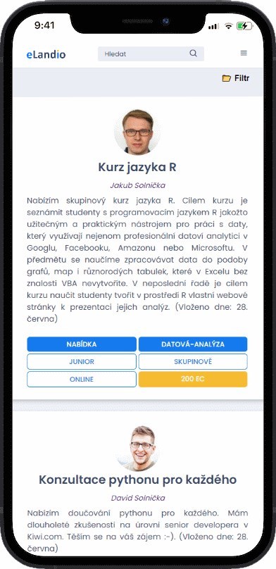 iPhone app preferences selection screen